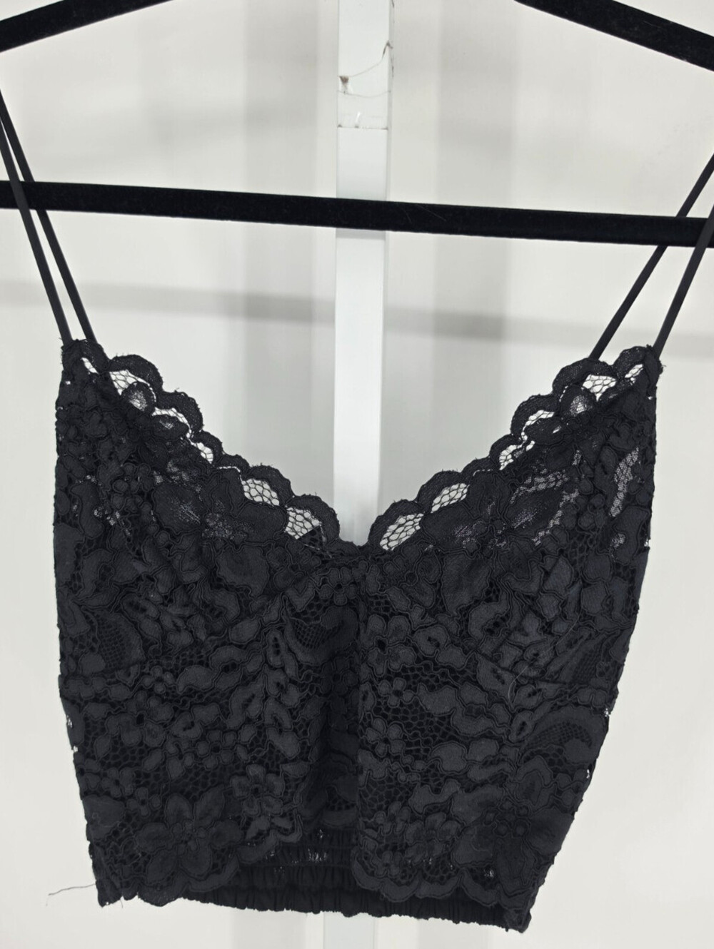 Express Womens Sz XXS Longline Bralette Black Lace NEW